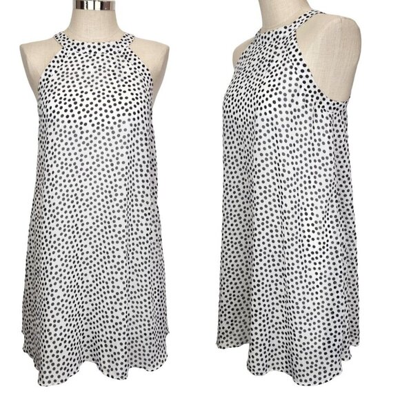 2/$30 Betsey Johnson Polka Dot Short Swing Dress Size 8 Sleeveless Back Zip - Picture 1 of 13